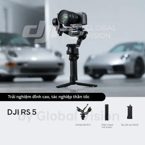 DJI RS 5 Gimbal máy ảnh tay cầm chống rung cho camera DSLR và Mirrorless tải trọng 3kg nâng cấp hệ thống ổn định mạnh mẽ thời gian sử dụng lên đến 30 giờ