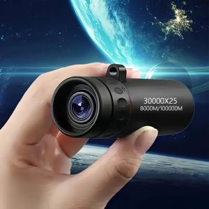 3000X25 Portable Pocket High Power Monocular Telescope - With Phone Adapter For HD Video & Photos  Lightweight For Travel Hiking & Bird Watching  Night Vision & Tripod Compatible
