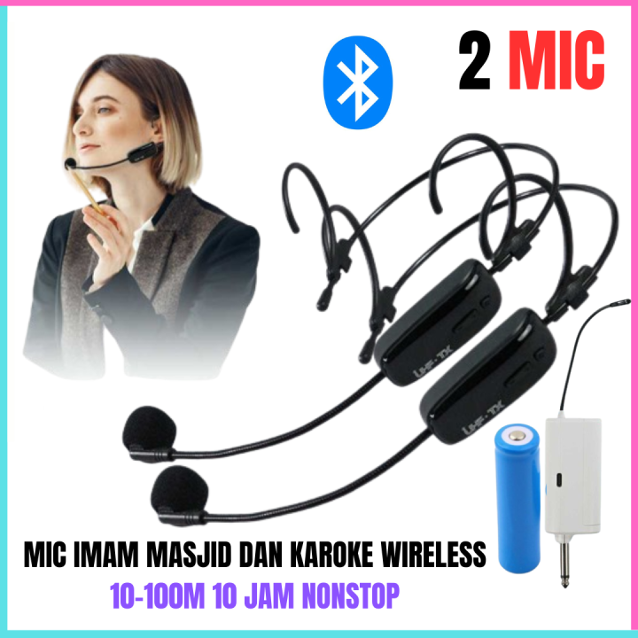 COD Cepat Arael Bando PCS Mic UHF Wireless Microphone Headset