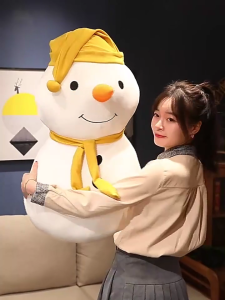 ตุ๊กตาหิมะยัดนุ่นแข็งแรงแบบพกพาสำหรับเด็กอายุ2ขวบขึ้นไปถุงถั่วของเล่นนุ่มใส่เครื่องประดับห้องนอนเพื่อนยัดไส้อย่างกอดได้