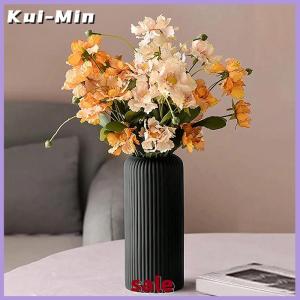 Kui-Min Striped -Like Plastic Vase For Flowers Decorative Floral Arrangement Display Creative Little Flower Vase