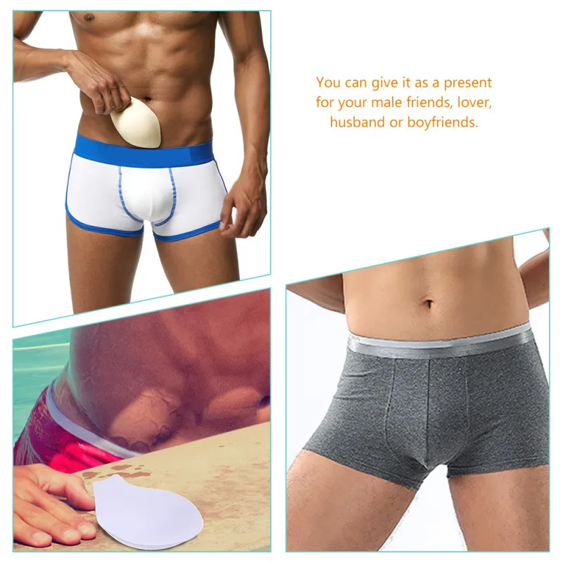 💖💖💖POPOUSHOP 3Pcs Men Underwear Sponge Pad Men Swimwear Brief