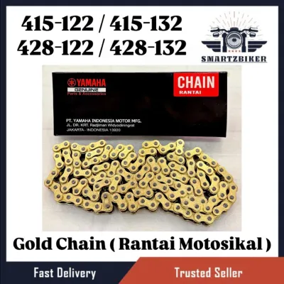 Heavy Duty Gold Chain 415 415H 428 428H 122 132 122L 132L Motorcycle Chain Rantai Emas Moto Motor Motorsikal Motosikal