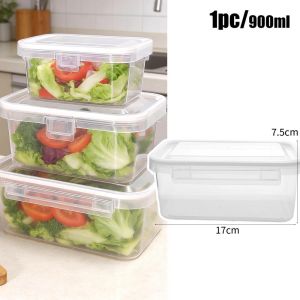 3Pcs Leak Proof Food Storage Container with Lid Durable Fridge Freezer Organizer for Meat Vegetable