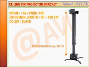 AVL-PB Fix mounted projector bracket  Sturdy & Robust well make projector bracket  use in local major office and commercial projector  Max Load 35 Kg  Various length  from 65cm to 300cm
