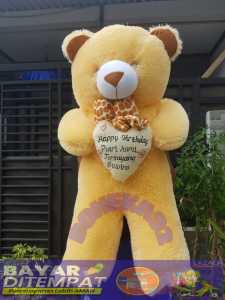 BONEKA TEDDY BEAR UK.1METER PREE NAMA