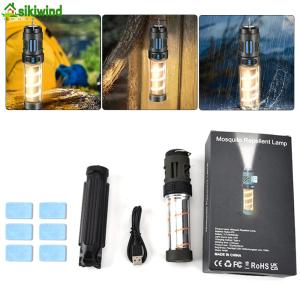 3 in 1 Camping Lantern USB Rechargeable Camping Light Waterproof Telescoping Tripod Outdoor Light with Triangle Bracket for Outdoor Camping