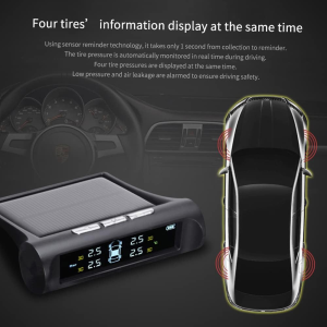 Tyre Pressure System Universal Wireless with 4 External Sensors Real-time Display 4 Tires Pressure & Temperature