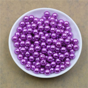 50-1000Pcs With Hole ABS Imitation Pearl Bead 4/6/8/10/12MM Round Plastic Acrylic Spacer Bead for DIY Jewelry Making Findings