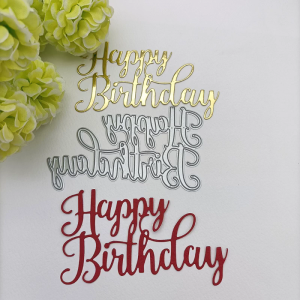 Happy Birthday Metal Cutting Dies Stencil DIY Scrapbooking Album Paper Template Mold Embossing Decoration