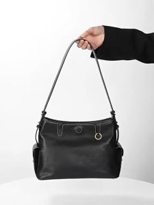 Nubuck Top Grain Leather Tote Bag Luxury Niche Design Women Commuter Shoulder Bag