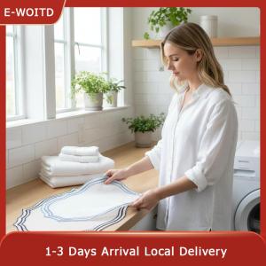 E-WOITD Vintage Embroidered Imitation Cotton Linen Placemat Decorative Table Mat for Rustic Farmhouse Kitchen Decor