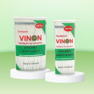 Tăm Nhựa VINON – Combo 2 Hộp (250 Cây/Hộp) – Đầu Xương Cá Mềm Êm Nướu Đúc Nguyên Khối An Toàn