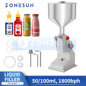 ZONESUN Liquid Filling Machine Manual Paste Filler Lip Gloss Shampoo Dispensing Equipment ZS-A03S