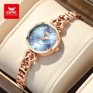 FCOPK Watch For Women Original Waterproof 2025 New Elegant Luxury Fashion Stainless Steel Strap Small Dial Womens Watches