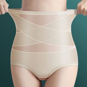 Womens High Waist Ice Silk Shapewear Seamless Butt Lifter Tummy Belly Control Waist Slimming Shapewear Girdle Thin Abdomen Hips Underwear