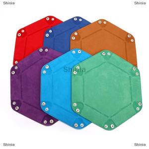 [COD] Shinia Foldable Tray Box PU Leather Folding Hexagon Square Tray Game