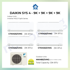 Daikin System 4  R32 5 Ticks- Full Installation