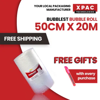 91m/20m/10m BubbLest ™ [FREE PENKNIFE] Bubble Packaging Material Direct Singapore Manufacturer | Clingwrap | Plasticwrap | Cling Wrap | Plastic Wrap | Bubble Roll |