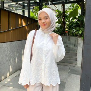 Fimelo Embroidery Cotton Shirt (Kemeja Bordir Bahan Lace)