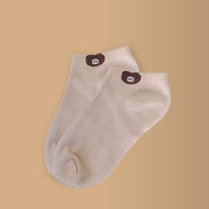 Kaos Kaki Pendek Hidden Socks Bawah Mata Kaki Wanita Kaus Kaki Pendek Semata Kaki Motif Beruang Ankle Nyaman