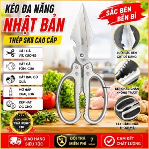 Kéo Cắt Gà Made In Japan Bản To Kéo Cắt Thực Phẩm Chuyện Dụng Nhật Bản Cắt Gà Xương Gà Chất Liệu Thép Cao Cấp Siêu Bền