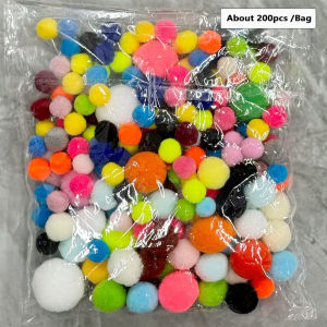 Mini Fluffy Soft Ball Colored High Elastic Ball DIY Polyester Plush Ball Fuzzy wire Accessories