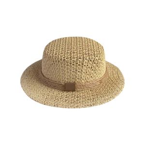 Sun Protection Straw Boater Hat Breathable Mesh Lightweight Handwoven Sun Cap Exquisite Craftsmanship Adjustable