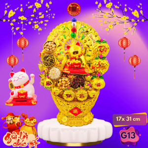 Tháp tỏi phong thủy mèo neko vẫy tay năng lượng có đèn - TỎI CÁT TƯỜNG