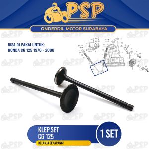 Klep Set CG 125 (Set Isi 2) - Payung Klep Kelep Valve Set In Ex Honda CG110 CG 110 CG125