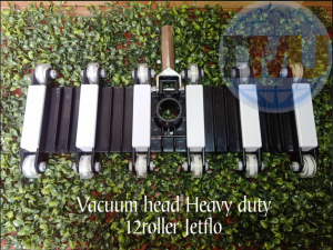 Vacuum Head 12 Wheels Heavy Duty Jetflo - 12 Roller Wheels - Black and White Design