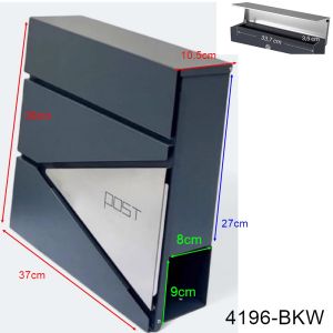 TRENY Japan Mail Box Post Letter Box/ Iron Mail Box/ Besi Plastik/ Mailbox/ Letterbox Password mailbox / Wall Mount Mail Box with Keys Lock Outdoor