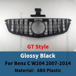 Modified Inlet Refit Front Bumper Grille Hood Grill GT Style For Mercedes W204 Benz C 2007-2014 C43 Styling Tuning Middle Mesh