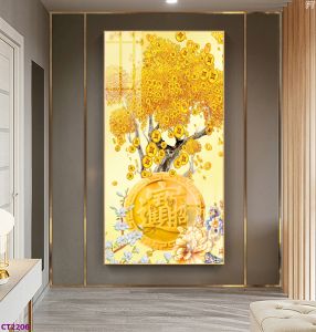 Tranh Cây Kim Tiền Tranh Tài Lộc Tranh Phú Quý Tranh Canvas Tranh Tráng Gương Tranh Trang Trí