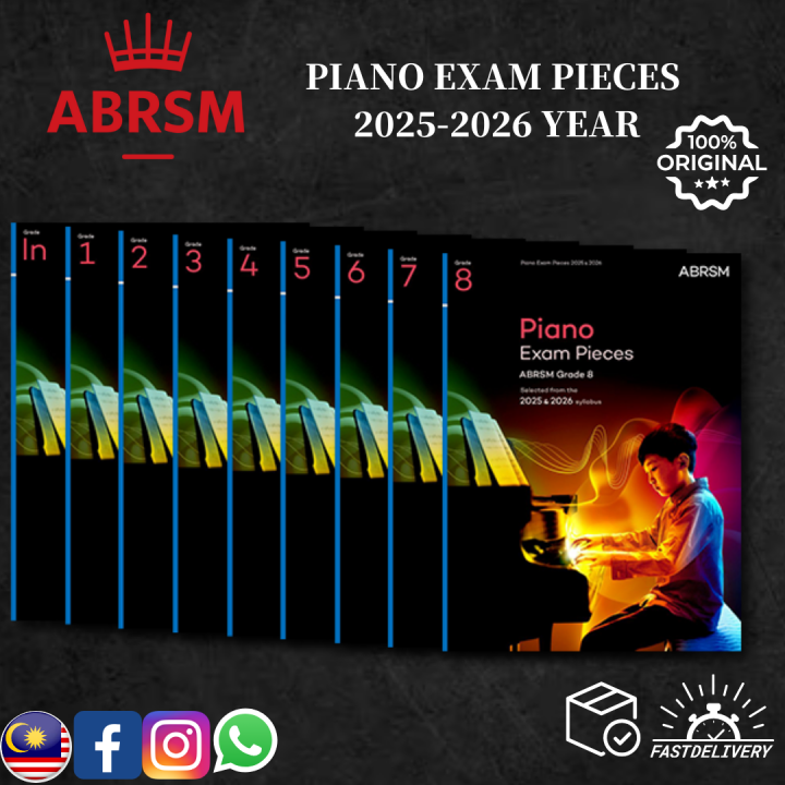 ☆NEW SYLLABUS☆ ABRSM PIANO EXAM PIECES GRADE 1,2,3,4,5,6,7,8 FROM 2025 ...