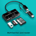Card reader การ์ดรีดเดอร์ All In One USB 3.0 การ์ดหน่วยความจำสำหรับ Micro SD MS Xd​ CF​ TF​ M2 เครื่องอ่านการ์ดมัลติฟังก์ชั่ 6 ช่อง. 