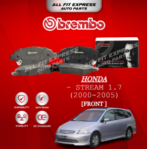 HONDA STREAM 1.7 (2000 - 2005) FRONT (DEPAN) BREMBO BRAKE PAD 100% ORIGINAL AUTHENTIC PRODUCT (PRICE FOR 4 PCS)