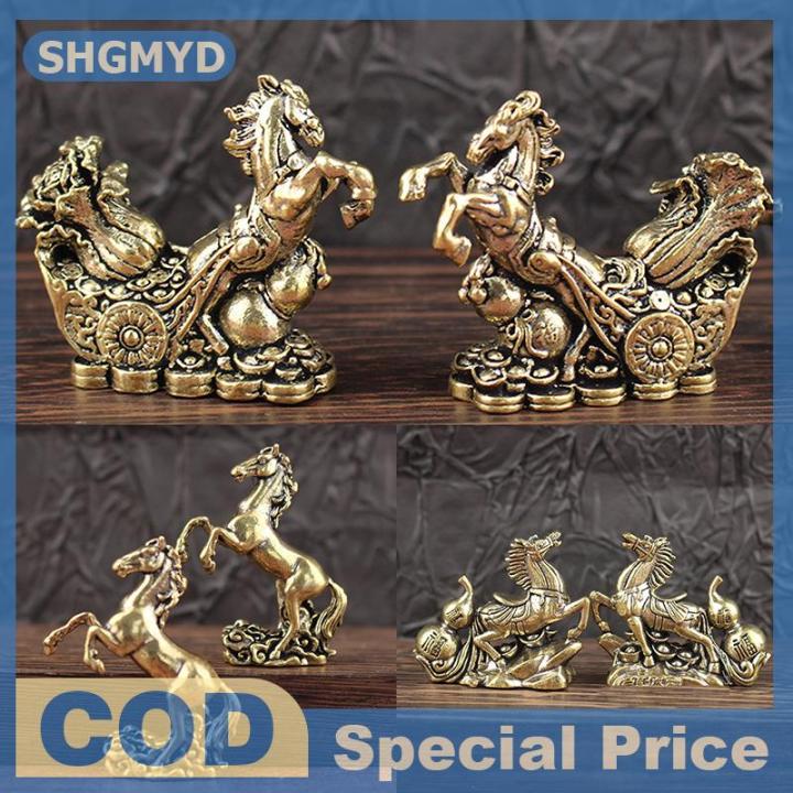 SHGMYD Đồng Ngựa Máy tính để bàn trang trí phòng khách bàn trà Điêu ...