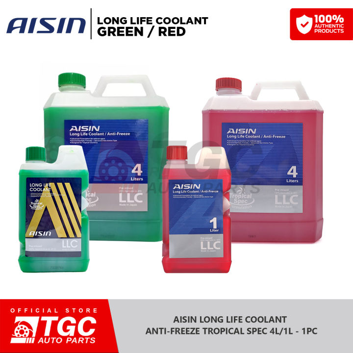 Aisin Long Life Coolant Ready To Use Anti Freeze Tropical Spec Greenred 4l 1l 1pc Lazada Ph 