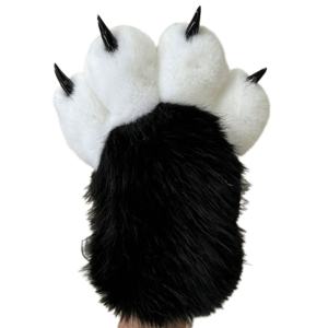 DAWEIF Furry Beast Claw Glove Thicken Warm Cosplay Costume Gloves Novelty Cosplay Props Plush Cat Paw Gloves Cosplay Props