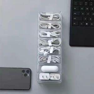 GM.Ustproof Storage Cable Management Box Hub Organizer Box Desktop Data Cable Storage Box