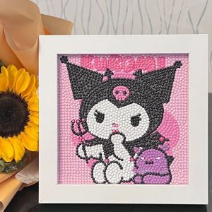 Sanrio Hello Kitty Kuromi Diamond Painting Kit Cartoon 5D DIY Mosaic Embroidery Childrens Room Decor Handwork Toys Gifts