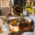 6/12/20 Pack Fairy Lights Battery Operated 200CM20 LED Mini String Lights Twinkle Lights Silver Wire Firefly Starry Lights for Mason Jars Wedding Party Christmas Centerpiece Table Decorations, Warm White. 