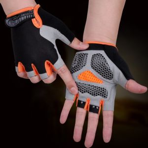 CHLOCH Breathable Half Finger Gloves Anti-slip Fingerless Women Men Cycling Gloves Elastic Shock Gym Training Gloves Outdoor Sports