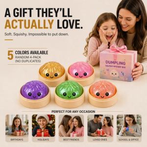 Item Glitter Dumpling Squishy Stress-Relieving Ball Rare Pink Glitter Dumpling Soft and Cute Toy