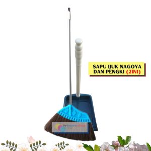 (2in1) Sapu Lantai Ijuk Anti Rontok NAGOYA dan Pengki Serokan Sampah Murah