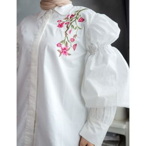 Puffy Blouse Bordir - Blouse Wanita Terbaru - Atasan Wanita Terkini - Kemeja Lengan Balon by EDek