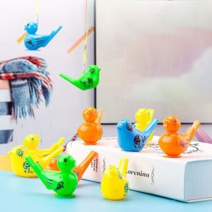 MLS 5PCS Colored Water Bird Whistle Drawing Funny Party Whistles Children Toy Educational Musical Toy For Girls Boys