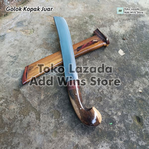 Golok Kopak Rawing Kayu Juar Golok Kebun CIBATU Baja Per