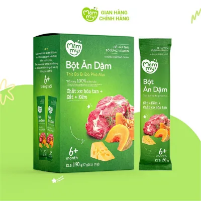 Hộp 7 gói x 20g Bột ăn dặm Mămmy cho bé bột mát dễ tiêu hóa giàu vitamin và bổ sung khoáng chất cho bé